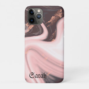 Cool Trendy Black Marble Hoesje-Mate iPhone Case