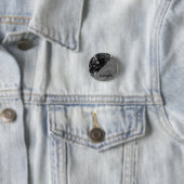 Cool Trendy Black Marble Ronde Button 3,2 Cm (In situ)