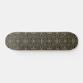 Cool Trendy Black & White Dot Art Skateboard (Horz)