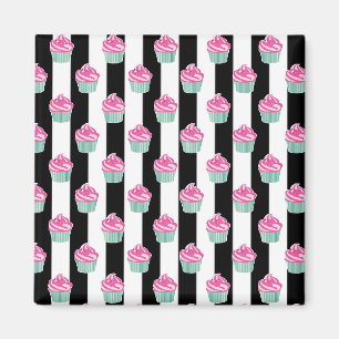 Cool Trendy Bleck en Withe, Cup Cakes Magneet