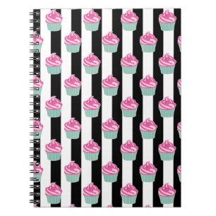 Cool Trendy Bleck en Withe, Cup Cakes Notitieboek