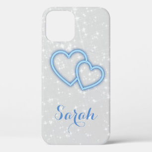 Cool Trendy Blue Heart Hoesje-Mate iPhone Case
