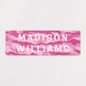 Cool Trendy Camouflage Moderne Persoonlijke Naam Labels (Design 1)