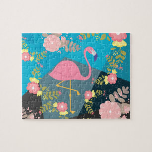 Cool Trendy Chic Schattig Roze Meisjesachtig Bloem Legpuzzel