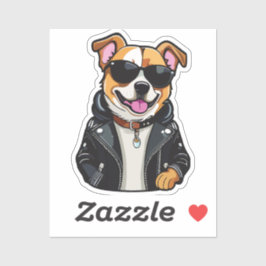 cool trendy dog sticker