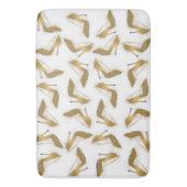 Cool trendy faux goudglitter hiel badmat (Voorkant Verticaal)