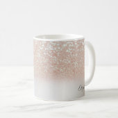 Cool Trendy Glitter, Silver - Gepersonaliseerd Koffiemok (Voorkant rechts)