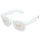 Cool Trendy Gold Glitter Bride Retro Zonnebril (Gekanteld)