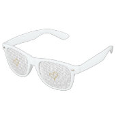 Cool Trendy Gold Glitter Heart Retro Zonnebril (Gekanteld)