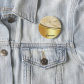 Cool Trendy Gold Marble Ronde Button 5,7 Cm (In situ)