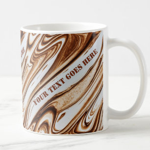 Cool, trendy koffie marmer wervelen persoonlijke t koffiemok