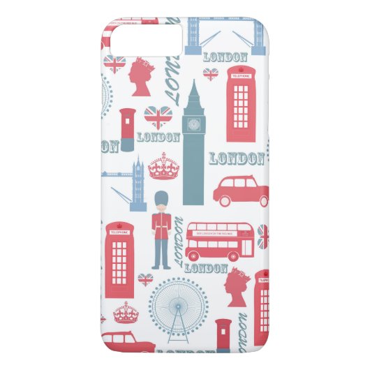 Cool trendy  London illustraties patroon Case-Mate iPhone Case (Achterkant)