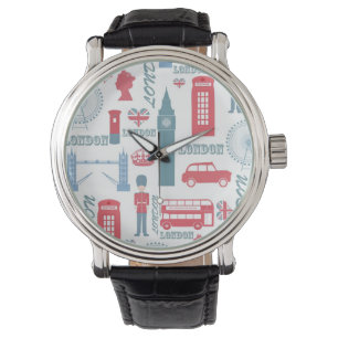 Cool trendy London landmark illustraties Horloge