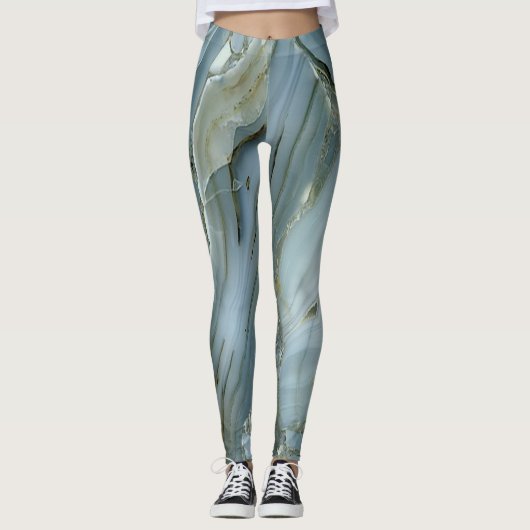 Cool Trendy Marble Pattern Leggings (Voorkant)
