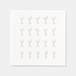 Cool Trendy Martini Glasses Servet