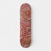 Cool Trendy Modern Abstract Floral Pattern Skateboard (Voorkant)