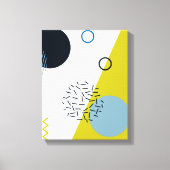 Cool, trendy, modern, Memphis groen blauw geometri Canvas Afdruk (Voorkant)