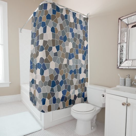 Cool Trendy Modern Pattern Douchegordijn (In situ)