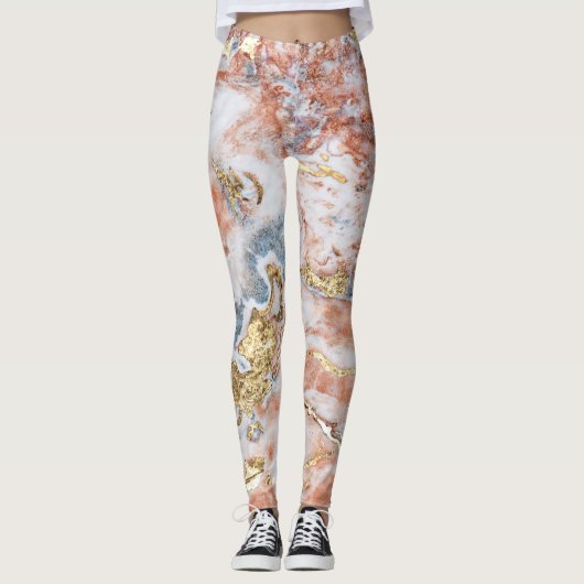 Cool Trendy Ombre Marble Pattern Leggings (Voorkant)