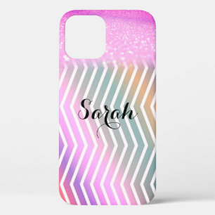 Cool Trendy Paarse Glitter Hoesje-Mate iPhone Case