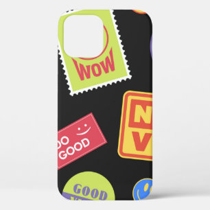 Cool Trendy Patches Design. Abstracte achtergrond iPhone 12 Hoesje