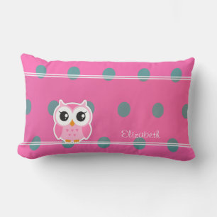 Cool trendy polka stippen met een persoonlijke uil kussen