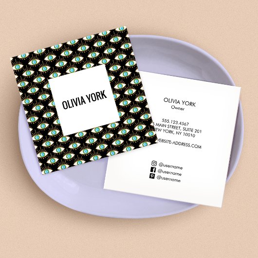 Cool Trendy Third Eye Pattern Vierkante Visitekaartje