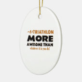 Cool Triathlon design Keramisch Ornament (Links)