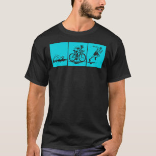 Cool Triathlon Mannen Vrouwen zwemtocht T-shirt