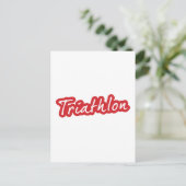 Cool Triathlon-ontwerp Briefkaart (Staand voorkant)