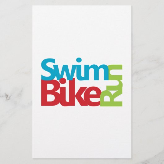 Cool Triathlon-ontwerp Briefpapier (Voorkant)