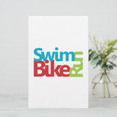 Cool Triathlon-ontwerp Briefpapier (Staand voorkant)