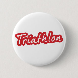 Cool Triathlon-ontwerp Ronde Button 5,7 Cm