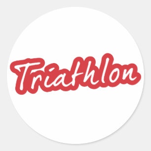 Cool Triathlon-ontwerp Ronde Sticker