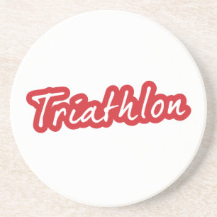 Cool Triathlon-ontwerp Zandsteen Onderzetter