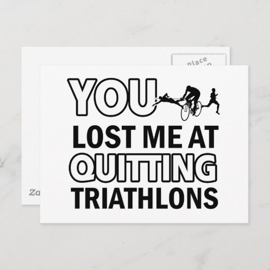 Cool triathlons design briefkaart (Voorkant / Achterkant)