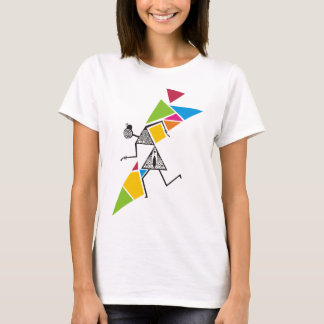 Cool Tribal Warli T-Shirt - Dans & Muziek