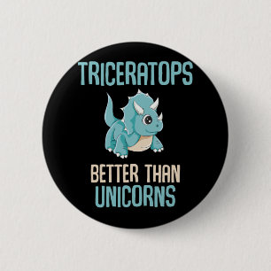 Cool Triceratops Fan Dinosaur Boys Ronde Button 5,7 Cm