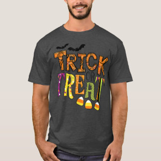 Cool Trick Or Treat Colorful For Halloween Town T-shirt