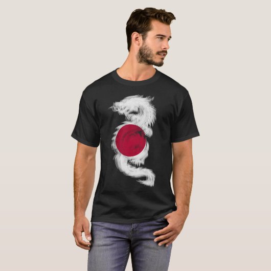 Cool Trippy draak EDM raves techno Japan T-shirt (Voorkant volledig)