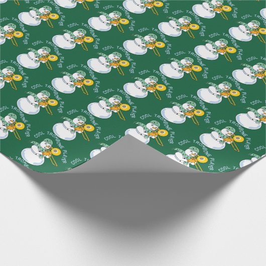 Cool Trombone Player Cadeaupapier (Hoek)