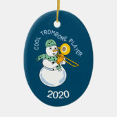 Cool Trombone Player Keramisch Ornament (Voorkant)