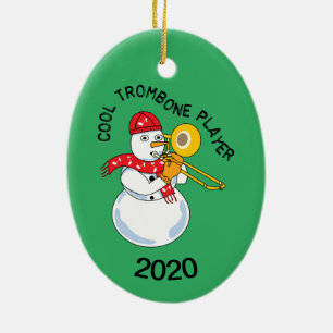 Cool Trombone Player Keramisch Ornament