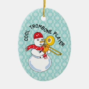 Cool Trombone Player Keramisch Ornament