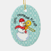 Cool Trombone Player Keramisch Ornament (Achterkant)