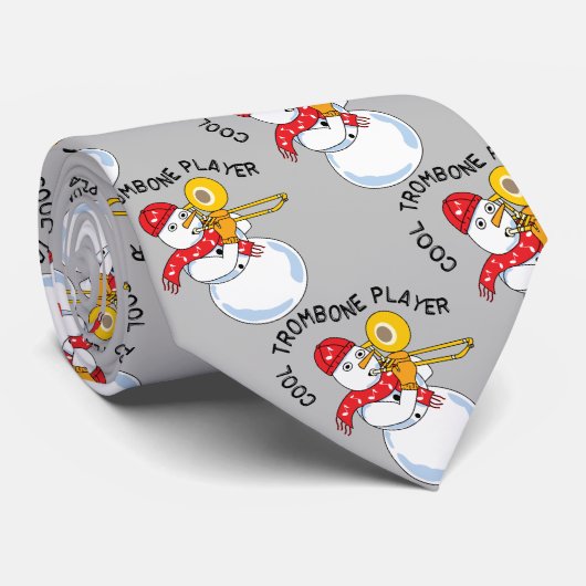 Cool Trombone Player Stropdas (Opgerold)