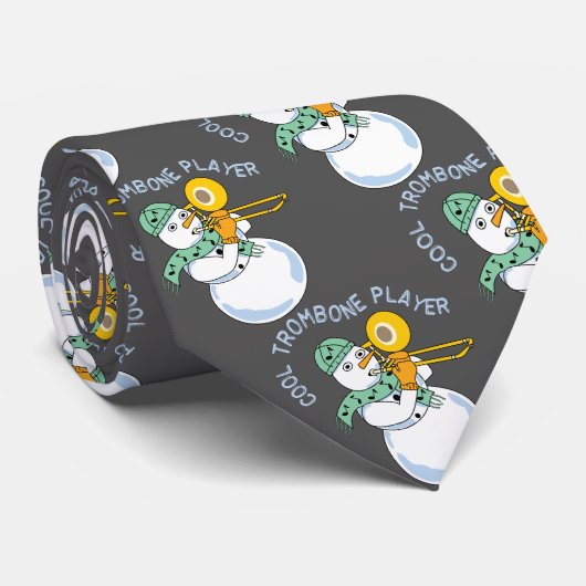 Cool Trombone Player Stropdas (Opgerold)