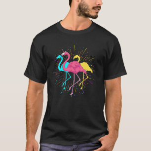 Cool Tropical Bird Party Animal Exotic Pink Flami T-shirt