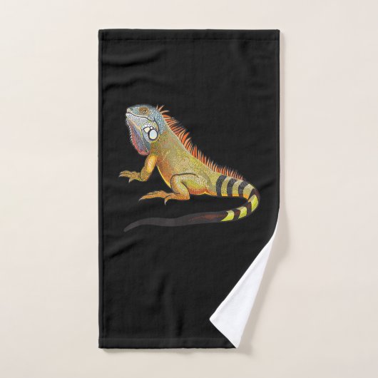 Cool Tropical Iguana Lizard, Cadeau pour animaux (Serviette à main)