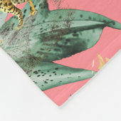 Cool Tropical Safari Wild Cats Tiger roze Fleece Deken (Hoek)